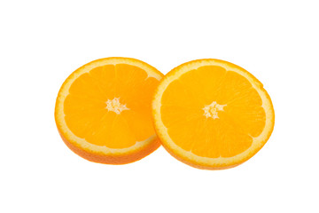 orange slices isolated on white background