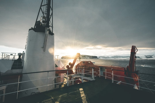 Sunset over the Mainland - Antarctica