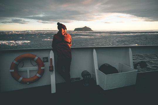 Man enjoying the Landscape - Antarctica