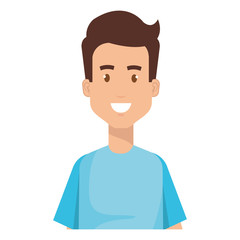 young man model avatar character vector illustration design