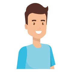 young man model avatar character vector illustration design