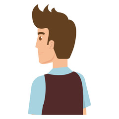 young man model avatar character vector illustration design