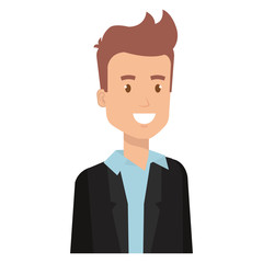 young man model avatar character vector illustration design