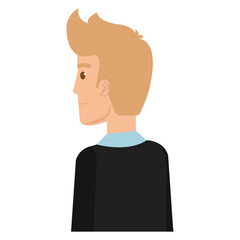 young man model avatar character vector illustration design