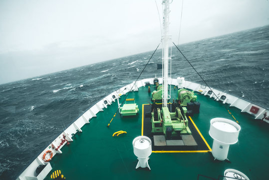 Expedition Vessel in the Drake Passage