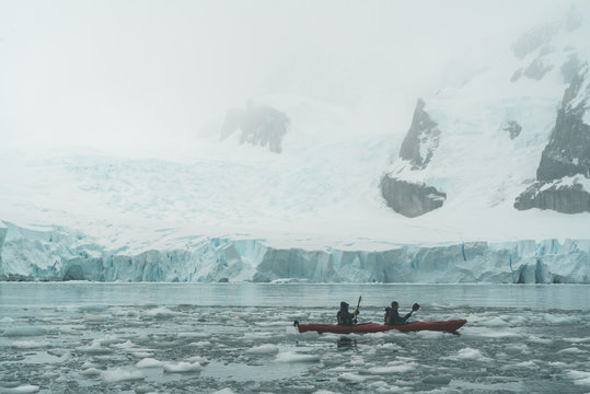 Kayaking in the Ice - Antarctica