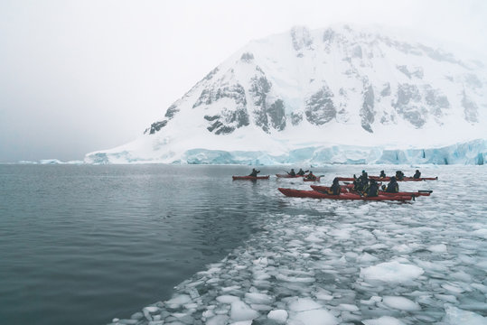 Kayaking in the Ice - Antarctica