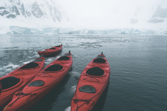 Kayaking in the Ice - Antarctica