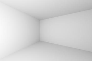 Corner of abstract white empty room