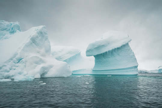 Ice Berg outstanding the Atlantic Ocean - Antarctica