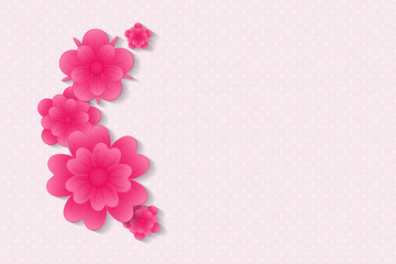 Colorful floral background - template of a card for Women's Day and Mother's Day. Vector.