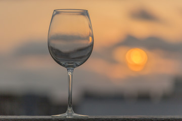 empty wine glass