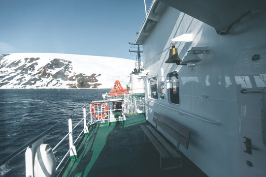 Expedition Vessel in the Ice - Antarctica