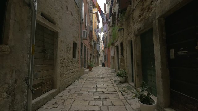 Narrow street with old houses