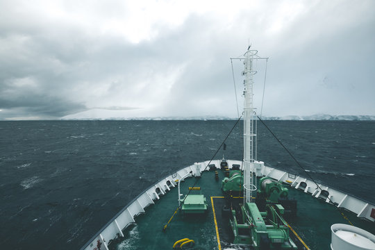 Ships Bow in the Wind - Antarctica