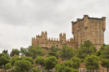 Fototapeta na wymiar reportaje de la ruta de los castillos por la provincia de toledo, castillo de guadamur.