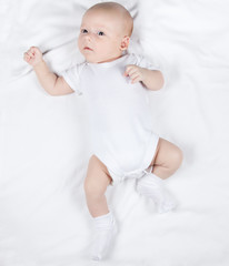 Photo of lying two-month baby