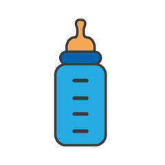 Feeding Bottle or Baby bottle for infants and young children vector illustration