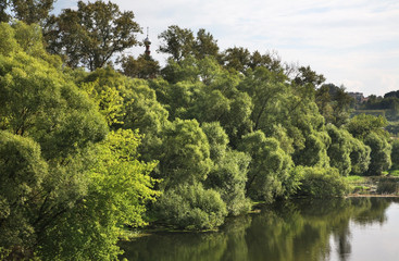 Fototapeta na wymiar Protva river in Borovsk. Kaluga oblast. Russia