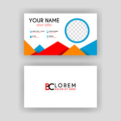 Simple Business Card with initial letter BC rounded edges