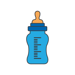 Feeding Bottle or Baby bottle for infants and young children vector illustration