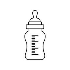 Feeding Bottle or Baby bottle for infants and young children vector illustration