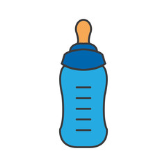 Feeding Bottle or Baby bottle for infants and young children vector illustration