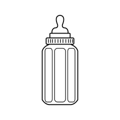 Feeding Bottle or Baby bottle for infants and young children vector illustration