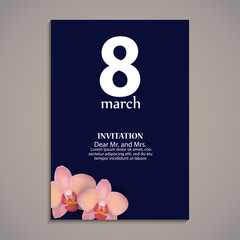 beautiful vector illustration on a theme 8 March, International Women's Day, spring, flowers