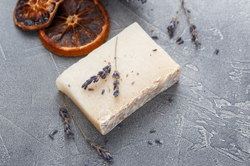 Two pieces of handmade soap