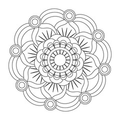 Decorative colorless mandala