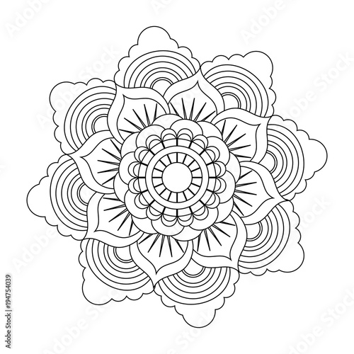 Download "Decorative colorless mandala" Stock image and royalty ...