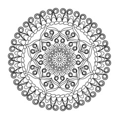 Decorative colorless mandala
