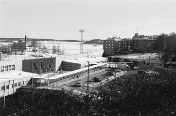 Scenery photos of wintery Helsinki; Eteläsatama passenger port