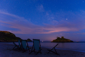 milky way over the channelislands