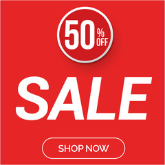 50 % Off Sale Banner