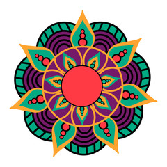 Decorative colored mandala