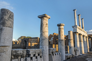 old ruins in Pompeii Italy