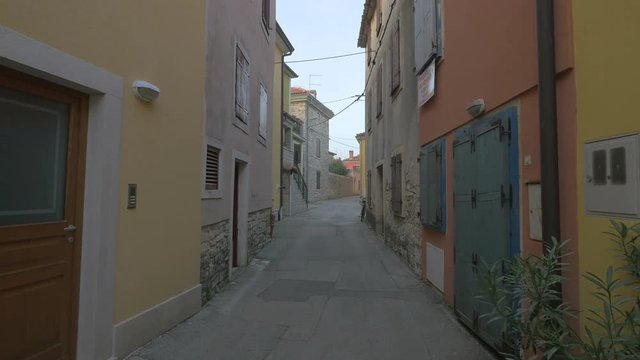 Street with old buildings in Rovinj