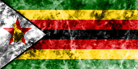 Old Zimbabwe grunge background flag