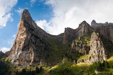 Mountain peak in Ordesa national park, Spain