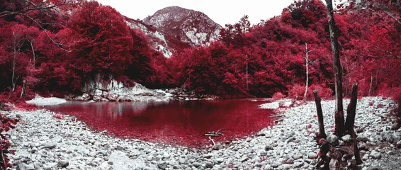 Abwaschbare Fototapete Am Ufer des Roten Teiches. Asturien © Andoni de Arce