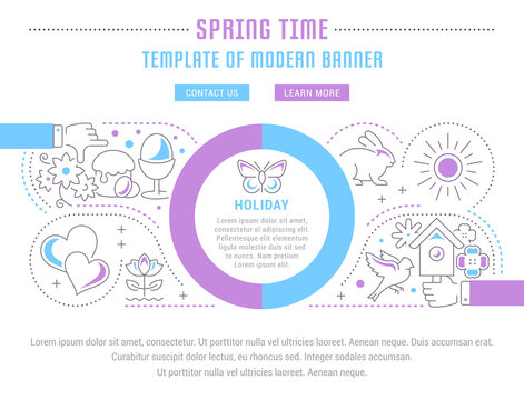 Website Banner and Landing Page of Spring Time.