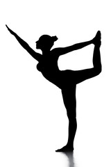 Fototapeta premium sports female figure on a white background