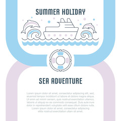 Obraz premium Website Banner and Landing Page of Summer Holiday.