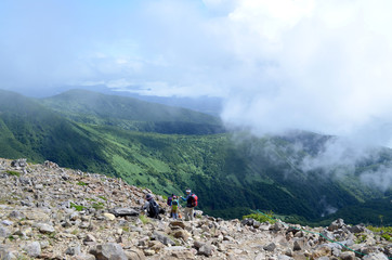 那須岳登山道からの風景