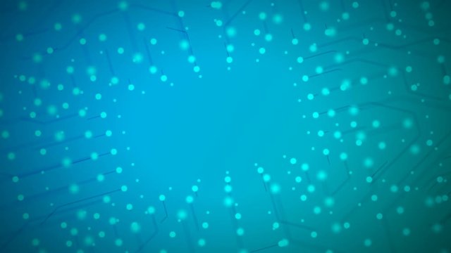 Electronic circuit board, abstract technology animation