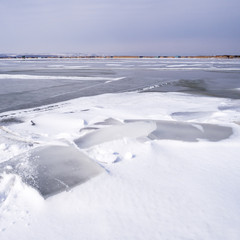 Eisschollen am Neusiedlersee