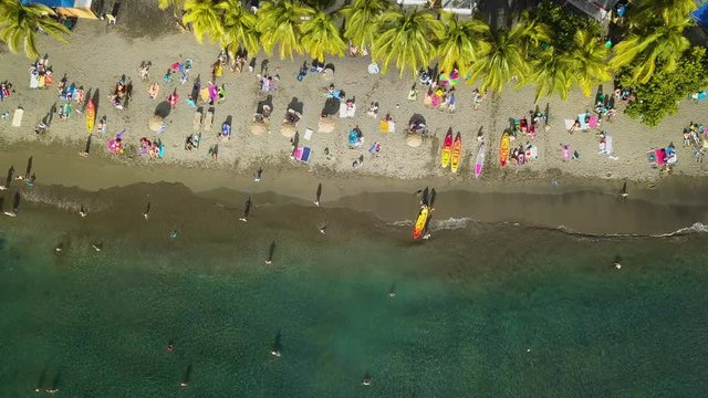 plage des cara&icirc;bes vue du ciel 