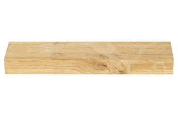 Oak wooden beam isolated on a white background